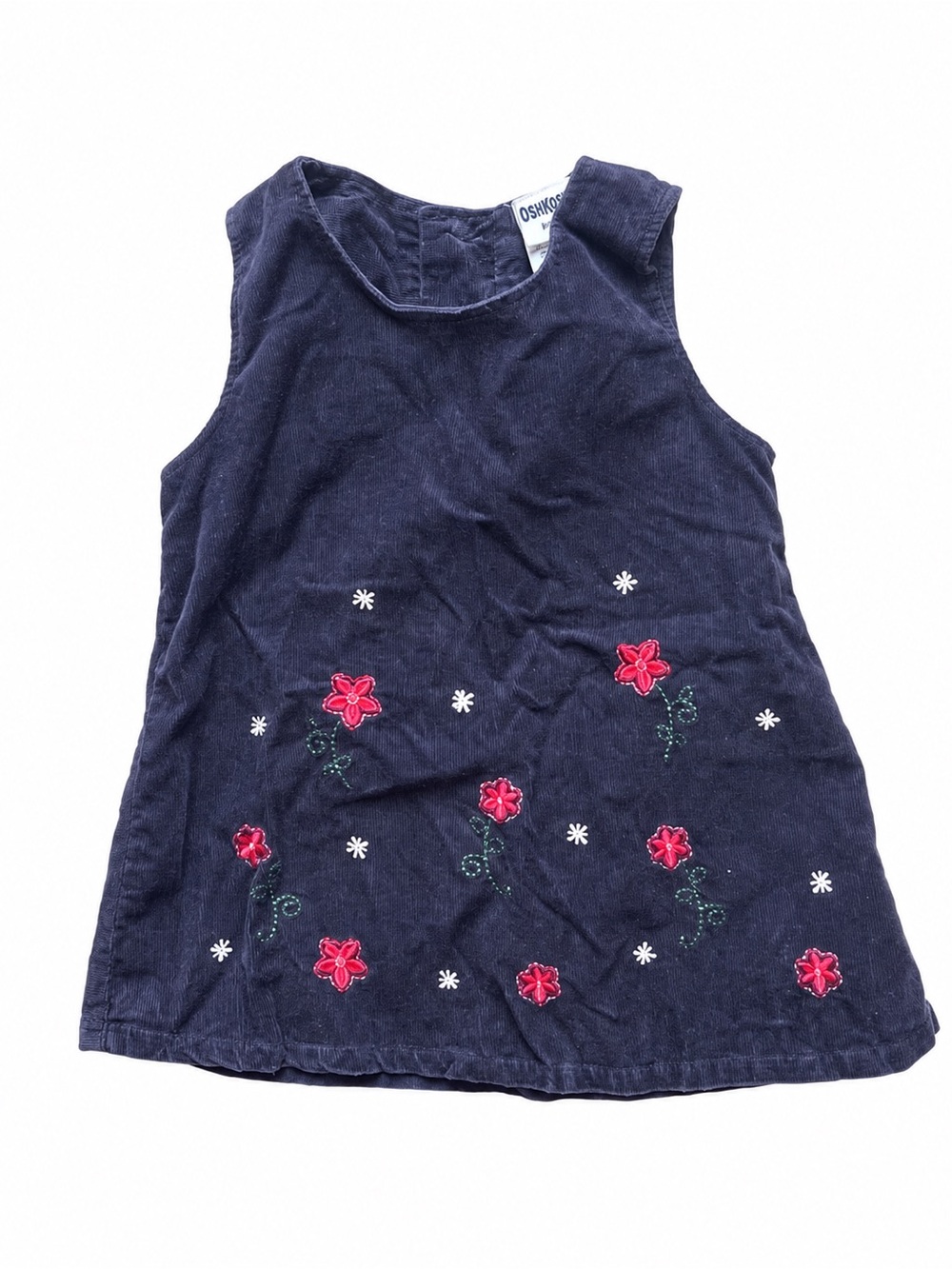 Vintage OshKosh B'Gosh 3/6 Months Floral Corduroy Jumper Dress 90s Cottagecore